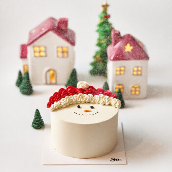 Бісквітний бенто-торт Сніговик